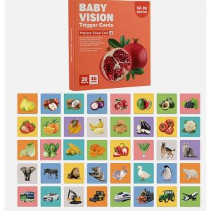 Vizuális észlelést fejlesztő képkártyák babáknak (12-36 hónap)- kontrasztos fekete-fehér és színes képek ( Baby Vision)