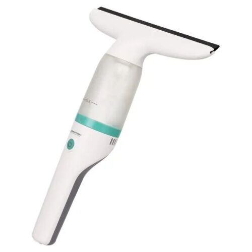 Electric window cleaner, cordless, rechargeable, with spray bottle, for cleaning windows, mirrors, and shower doors