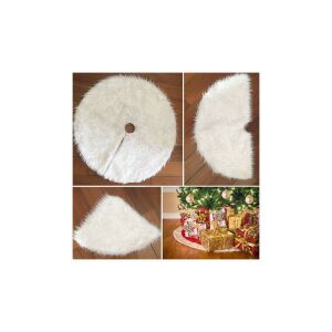 Covor alb pufos pentru brad de Crăciun, rotund, 90 cm 119539892 - Decorațiuni de Crăciun