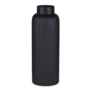 Dekoracyjny wazon porcelanowy o wymiarach 28,5x10 cm, kolor czarny matowy