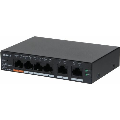 Dahua DH-CS4006-4GT-60 6-Port Gigabit PoE Switch Pohľad spredu