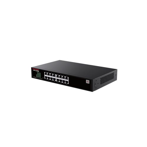 IP-COM Networks G2216D 16-Port Gigabit Ethernet Managed Switch, Angled View