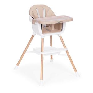 ECOTOYS 2-in-1 Beige Hochstuhl für Baby und Kleinkind - Füttern