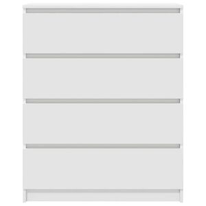 vidaXL fehér tálalószekrény négy fiókkal, elölnézet - Konyha bútor