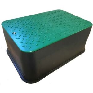 Grüne Kunststoff-Ventilbox mit abnehmbarem Deckel, 260x385x175 mm - Bewässerung