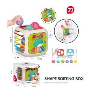 Chipolino 7 az 1-ben Formabedobó Doboz zongorával és geometriai formákkal babáknak - Chipolino