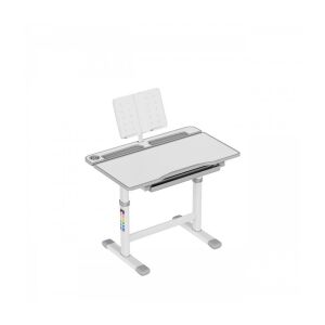 Állítható Gyerek íróasztal, modern, magasságállítással, tároló rekesszel, 66 x 50 cm, szürke