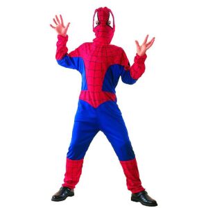 Spider-Man Kostüm für Kinder, rot-blauer Overall mit Maske, Größe 130/140 cm - Widmann