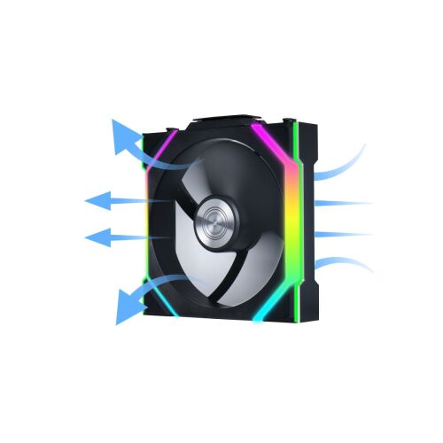 Lian Li UNI FAN SL Wireless 120 Reverse Blade Számítógép ház Ventilátor 12 cm Fekete 119622363 - Lian Li