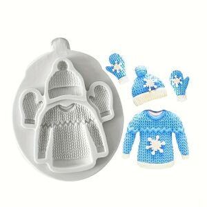 3D Strickbekleidung Schokoladenform für Tortendekoration und Backen 119623284 - Backformen