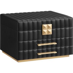 Detaljan prikaz crne kutije za nakit ANAH s naglascima u stilu piramide - SONGMICS