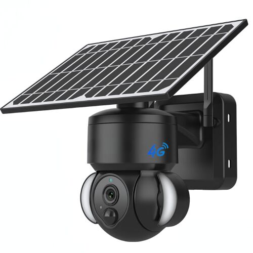 GoBERA® térfigyelő kamera 21700 mAh-s akkumulátorral, SIM foglalat, 3MP, 4G, 5 W napelem, Micro SD, Full Color Night Vision, PIR funkció 120°-os érzékelési szöggel, PTZ szög, Kétirányú kommun