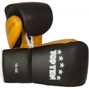 Bokszkesztyű "Profi", Top Ten, Fekete-Arany, 10oz 119632599 - Box & Harcművészet