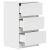 vidaXL fehér éjjeliszekrény nyitott fiókokkal