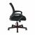 Pepita ergonomic black office chair, side view, adjustable height