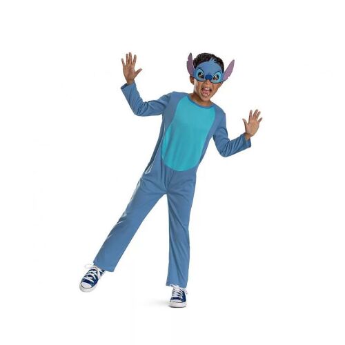 Lilo és Stitch, A csillagkutya jelmez basic 7-8 év, kék overall Stitch maszkkal, gyerek jelmez