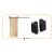 Springos black matte sliding door hardware kit with floor guide