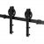 Springos black sliding door hardware on track