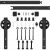 Springos black sliding door hardware kit parts