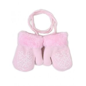 Yo!club téli kesztyű 12 cm - rózsaszín/fehér szívecskék 119701357 - Yoclub