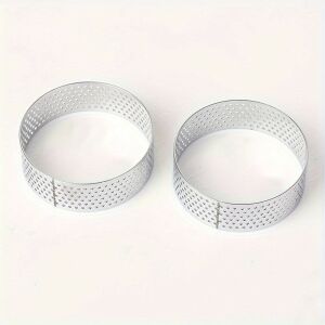 Rostfreier Stahl runde Tarteform, perforierte französische Teigform 119704559 - Backformen