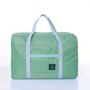 Zöld utazási táska cipzáros zsebbel - Utazótáska