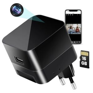 IUni IP90 Spionagekamera, USB-Ladegerät, 16 GB, WLAN, Full HD, Nachtsicht, Bewegungssensor 132019469 - Innenarchitektur