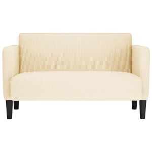 vidaXL krém kordbársony szövet loveseat kanapé 109 cm