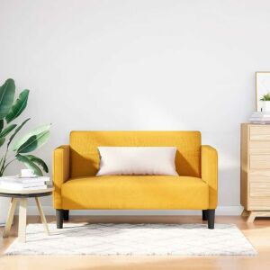vidaXL világossárga kordbársony szövet loveseat kanapé 109 cm 119713995 - Nappali bútor