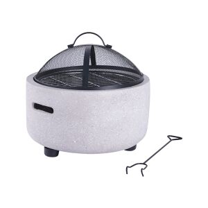 Außenkamin für Terrasse oder Garten aus Magnesiumplatte, mit Grill, 43x43x39cm 119725955 - Garten