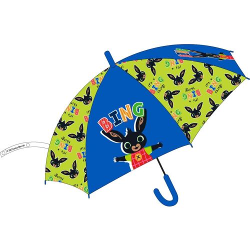 Półautomatyczny parasol dla dzieci Bing Bunny, 74 cm, niebiesko-zielony