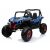 Kék UTV-MX elektromos gyerek autó 4x4 hajtással, első fényszórókkal és fekete kerekekkel