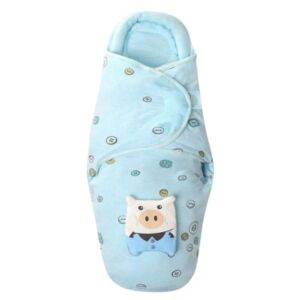 Sistem tip paturica de infasat bebelusi de 0-6 luni, din bumbac Bleu 144460232 - Schimbarea scutecelor