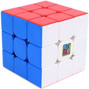 Rubik kocka 3x3x3, 3M Moyu mágneses matrica nélküli, rugóval, Speedcube sebességgel