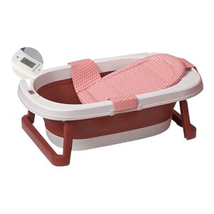Cadita pliabila CD03 cu suport si termometru, pentru bebelusi, roz 141534968 - Baie și îngrijire pentru bebeluși