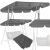 Springos® gray swing canopy, 250x145cm, for outdoor swing beds, multiple views