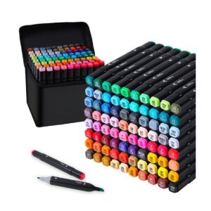 Zenno 168 алкохолни маркери с двоен връх и калъф за носене - Маркер