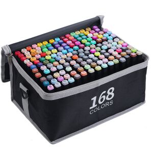 Комплект маркери Touchnew 168 цвята в чанта за носене - Маркер