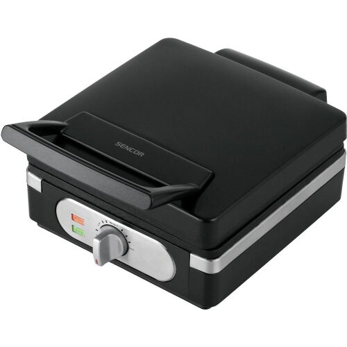 Sencor SWF 2010BK Waffeleisen, schwarz, mit Antihaftbeschichtung, für belgische Waffeln