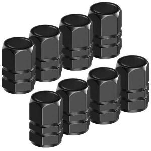 Mercaton készlet, 8 db hatszögletű kupak autószelephez, alumíniumötvözet, hossz 1,8 cm, fekete