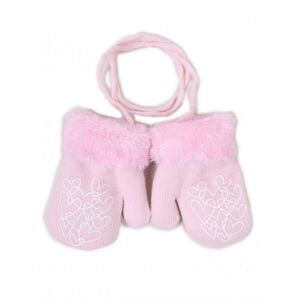 Yo!club téli kesztyű 12 cm - rózsaszín/fehér szívecskék 119771906 - Yoclub