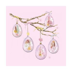 Húsvéti  szalvéta - tojások ágon - Glass Eggs Rose 119781407 - Ambiente