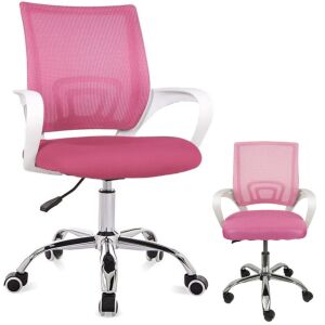 Ergonomiczne biurowe krzesło obrotowe Pepita #różowy