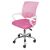 Pepita rózsaszín ergonomikus irodai forgószék, hálós háttámla, állítható magasság, ferde nézet