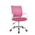Pepita rózsaszín ergonomikus irodai forgószék, hálós háttámla, állítható magasság, ferde nézet