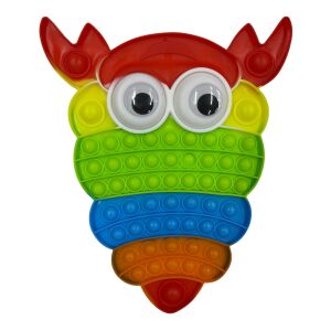 Jucarie POP IT!, GIGANT antistres, din silicon, RAC cu ochi Rainbow, 33 cm 141539019 - Accesorii de birou