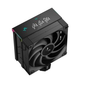 Angled view of DeepCool AK400 DIGITAL PRO CPU Cooler showing digital display - PC Fan