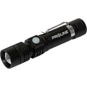 Proline 51042 - alumínium usb-c zseblámpa, 300 lm, zoom, 3 fényerő mód, fekete