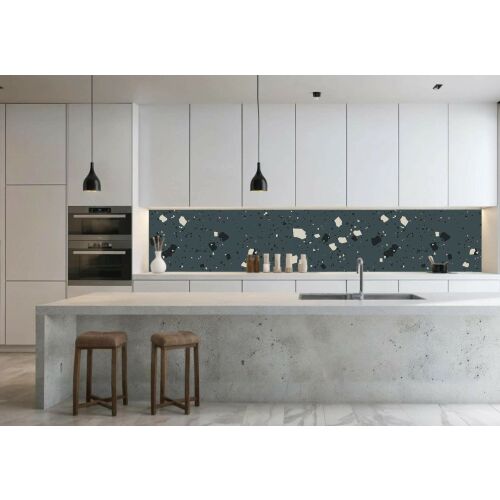 Wallplex Terazzo 2 konyhai hátfal panel modern konyhai környezetben - Falpanel és falmatrica