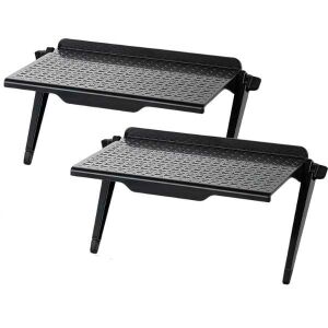Mercaton szett, 2 db, Állítható tárolópolc TV-hez vagy LCD monitorokhoz, Maximum 4 kg, 30 x 11 x 3 cm, Fekete
